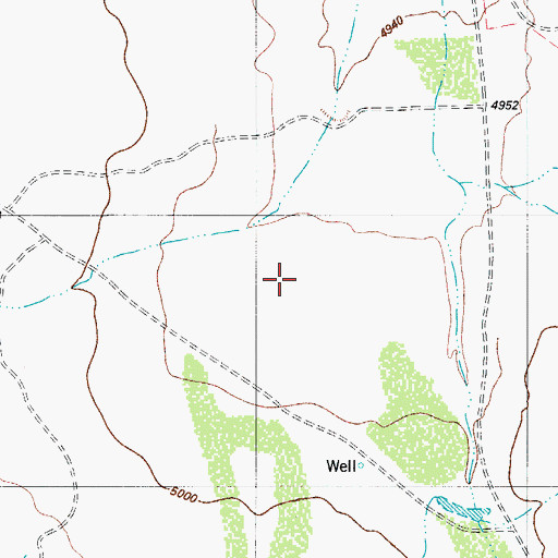 Topographic Map of Cat Creek, TX