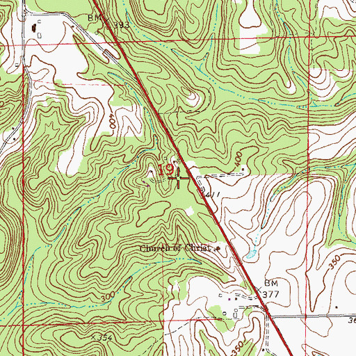 Topographic Map of Davis School (historical), AL