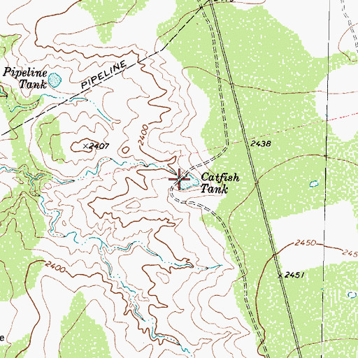Topographic Map of Catfish Tank, TX