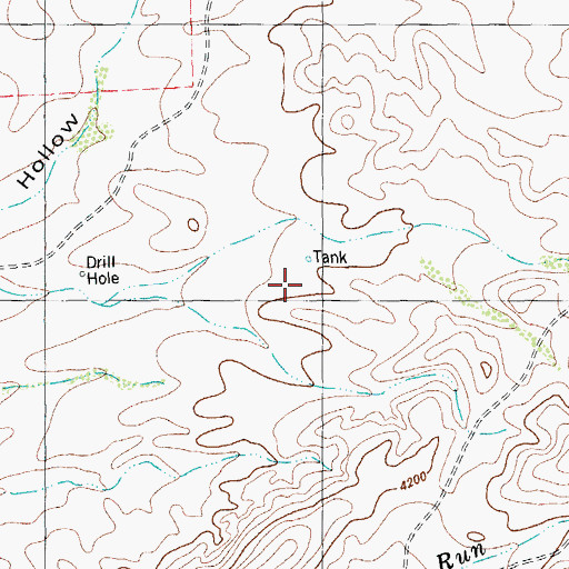 Topographic Map of Causey Ranch, TX