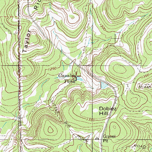Topographic Map of Cavalry Tank, TX