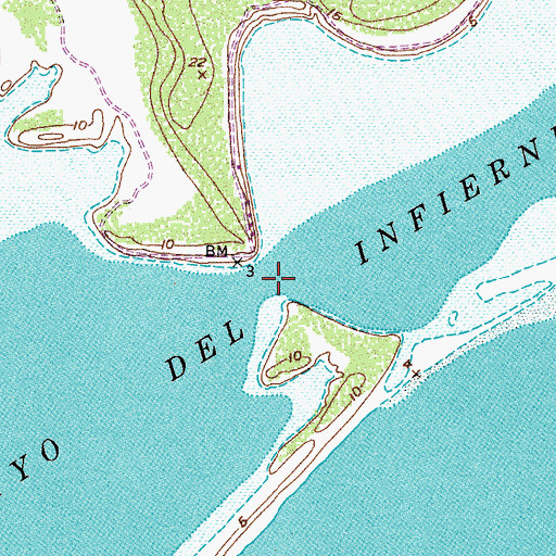 Topographic Map of Cayo del Infiernillo, TX