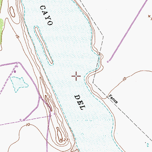 Topographic Map of Cayo del Mazon, TX