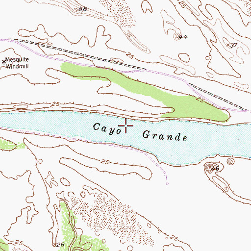 Topographic Map of Cayo Grande, TX
