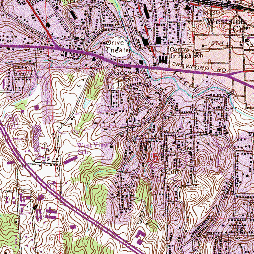 Topographic Map of Emanuel Baptist Church, AL