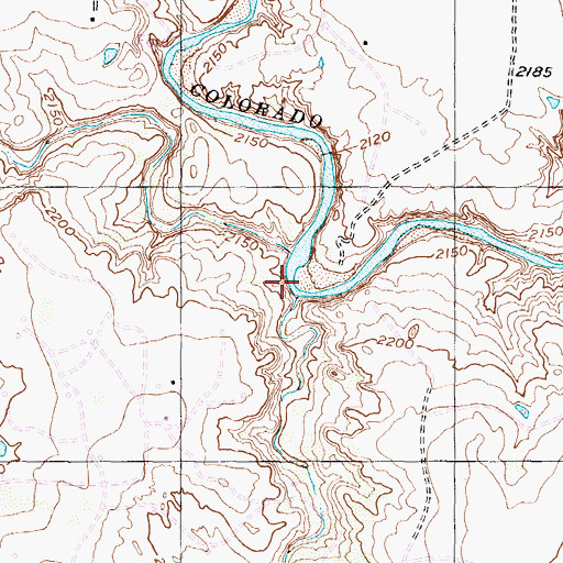 Topographic Map of Cedar Canyon, TX
