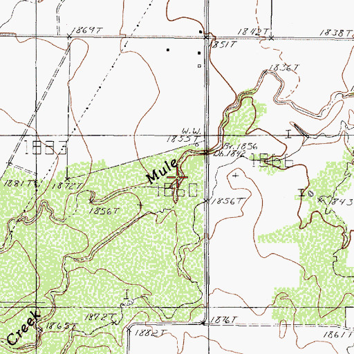 Topographic Map of Cedar Creek, TX