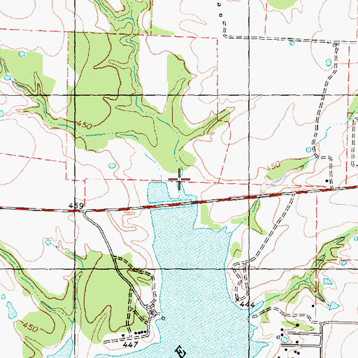 Topographic Map of Cedar Creek, TX