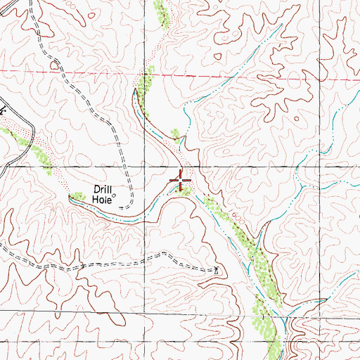 Topographic Map of Cedar Creek, TX