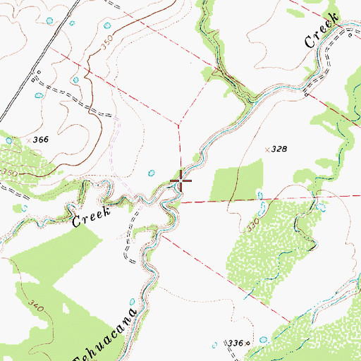 Topographic Map of Cedar Creek, TX