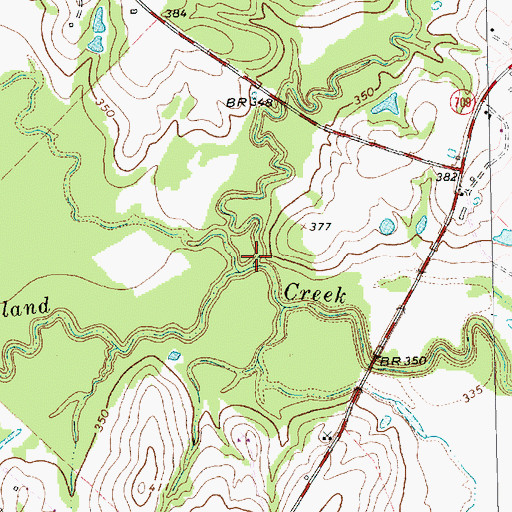 Topographic Map of Cedar Creek, TX