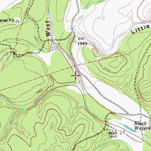 Topographic Map of Cedar Draw, TX