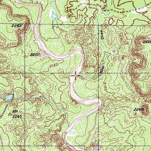 Topographic Map of Cedar Draw, TX