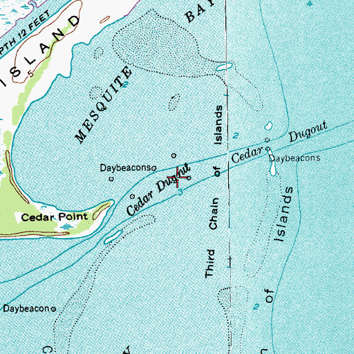 Topographic Map of Cedar Dugout, TX