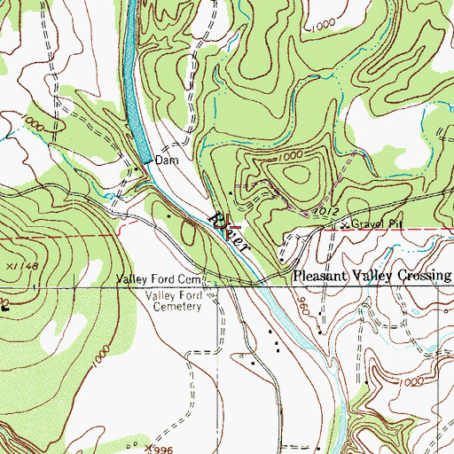 Topographic Map of Cedar Fork, TX