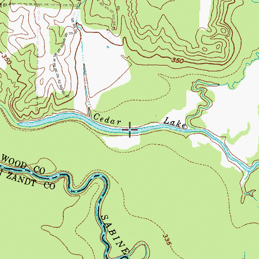 Topographic Map of Cedar Lake, TX