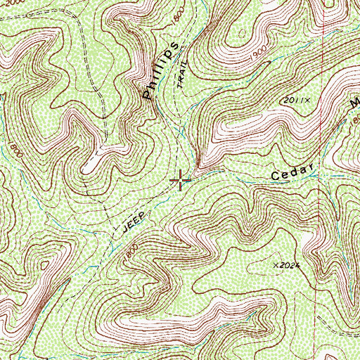 Topographic Map of Cedar Mott Draw, TX