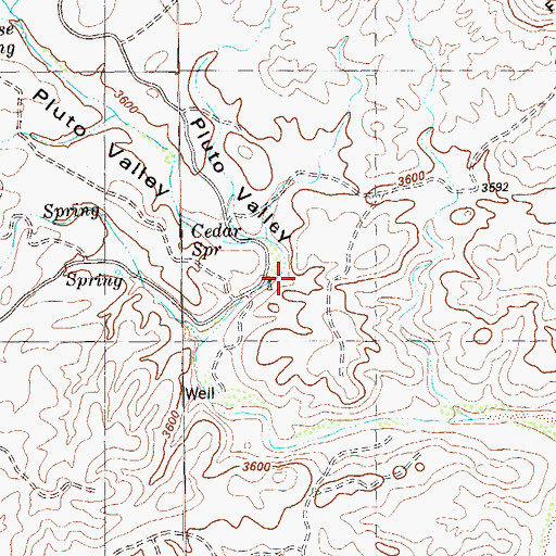 Topographic Map of Cedar Spring, TX