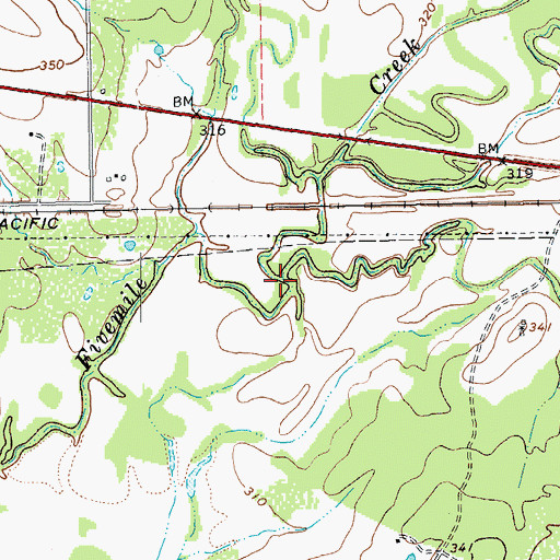 Topographic Map of Cedar Spring Branch, TX