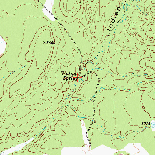 Topographic Map of Walnut Spring, AZ