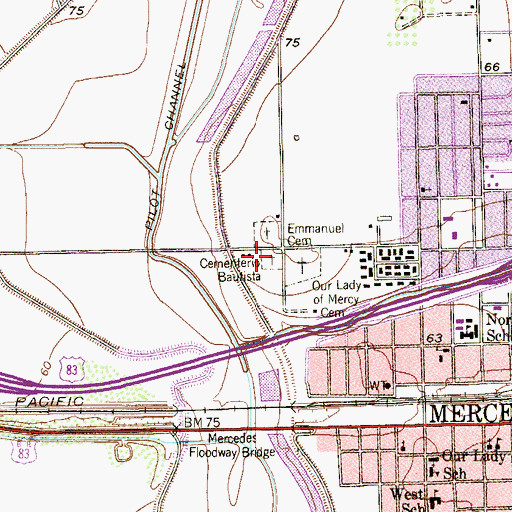 Topographic Map of Cementerio Bautista, TX