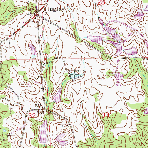 Topographic Map of Fullers Pond, AL