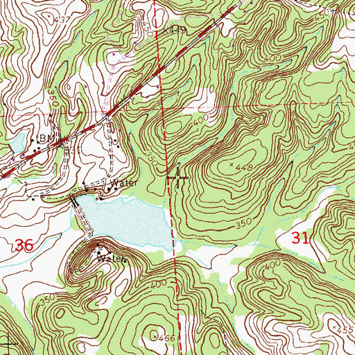 Topographic Map of Golden Stream Fishing Club, AL
