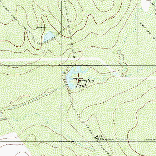 Topographic Map of Cerritos Tank, TX