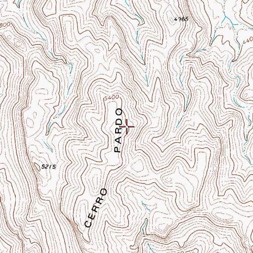 Topographic Map of Cerro Pardo, TX