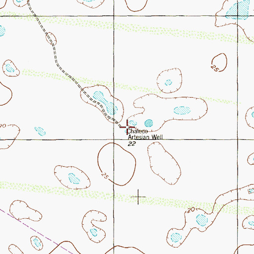 Topographic Map of Chaleco Artesian Well, TX