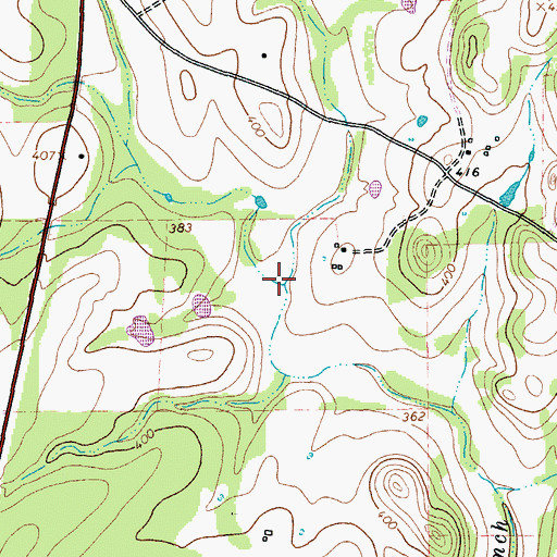 Topographic Map of Chalk Hollow, TX