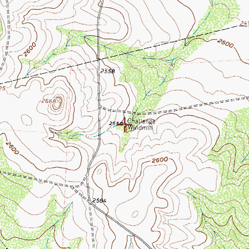 Topographic Map of Challenge Windmill, TX