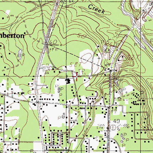 Topographic Map of Chance School, TX