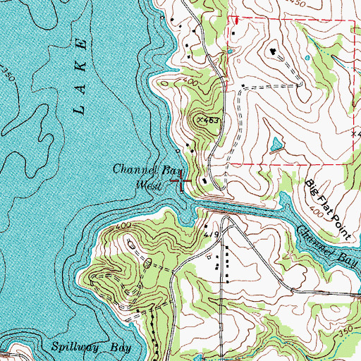 Topographic Map of Channel Bay West, TX