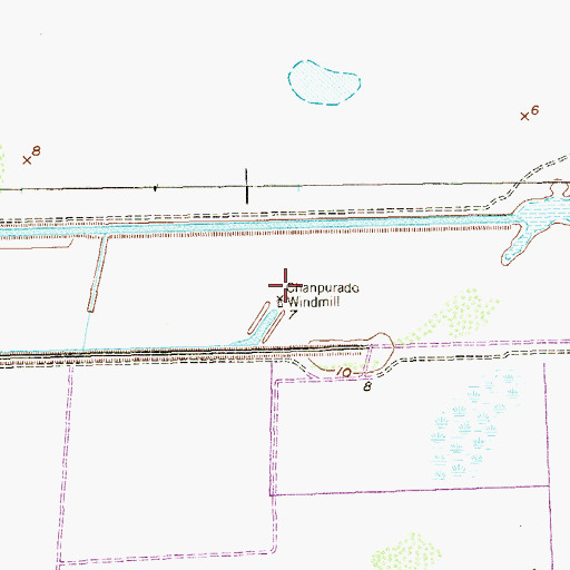 Topographic Map of Chanpurado Windmill, TX