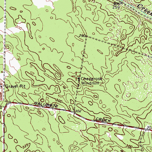Topographic Map of Chaparosa Windmill, TX