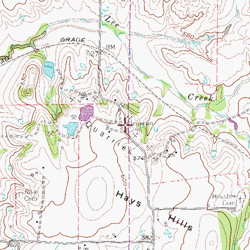 Topographic Map of Chapman Cemetery, TX