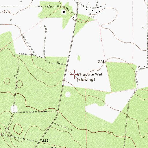Topographic Map of Chapote Well, TX