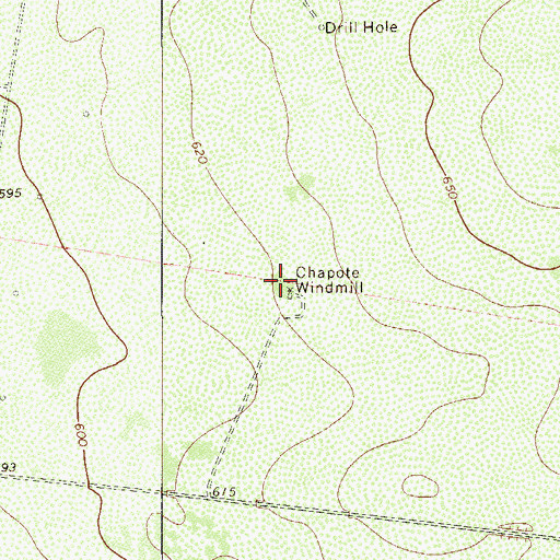 Topographic Map of Chapote Windmill, TX