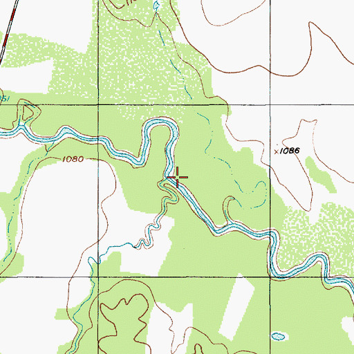 Topographic Map of Chappell Creek, TX