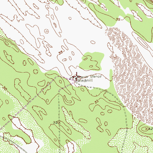 Topographic Map of Charco Blanco Windmill, TX