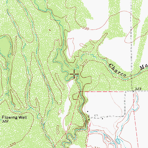Topographic Map of Charco Marrano Creek, TX
