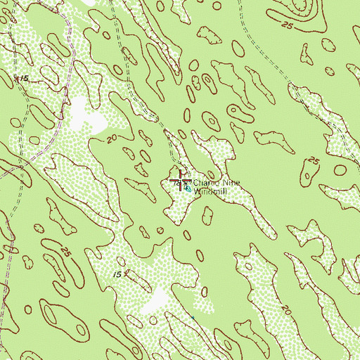 Topographic Map of Charco Nine Windmill, TX