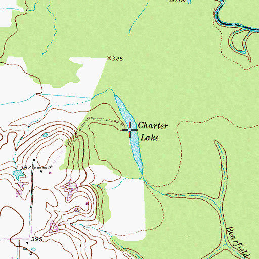 Topographic Map of Charter Lake, TX