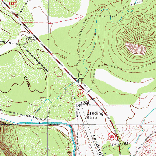 Topographic Map of Cherry Spring Hollow, TX