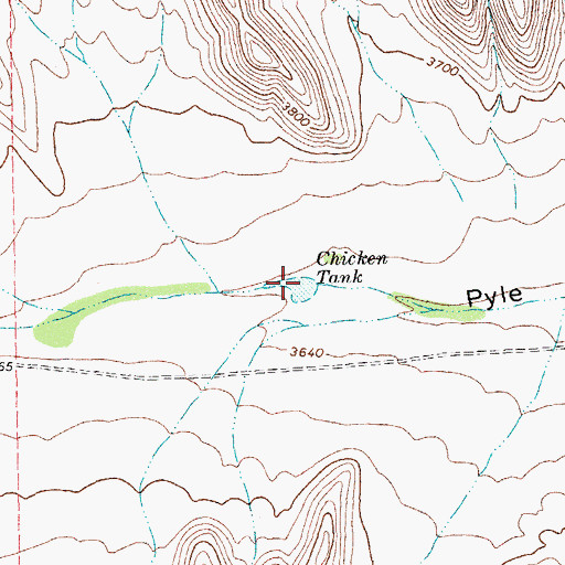Topographic Map of Chicken Tank, TX