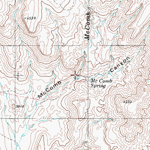 Topographic Map of Chilicote Canyon, TX