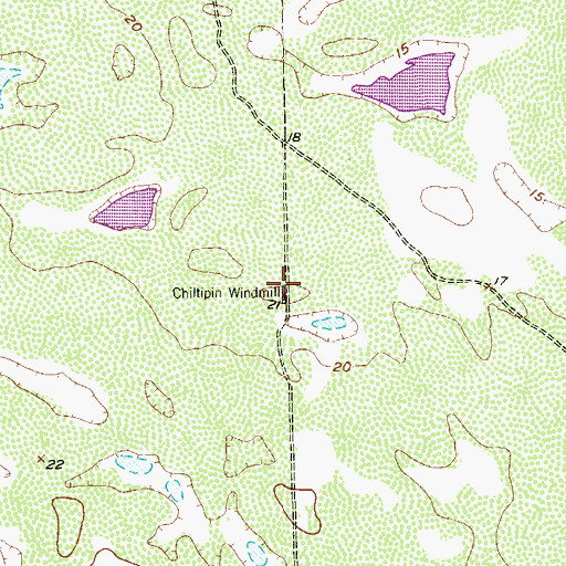 Topographic Map of Chiltipin Windmill, TX