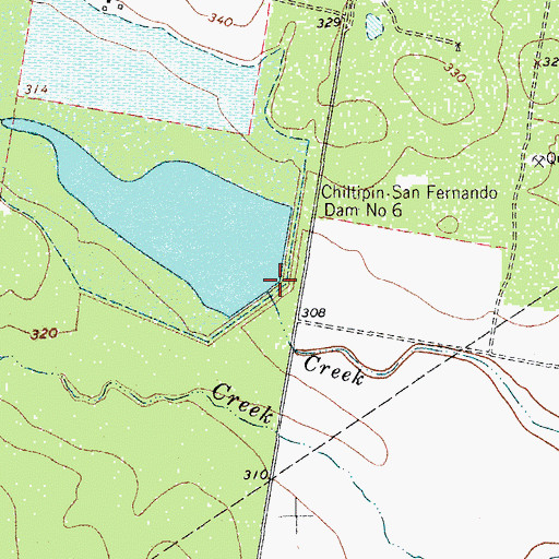 Topographic Map of Chiltipin-San Fernando Dam Number 6, TX