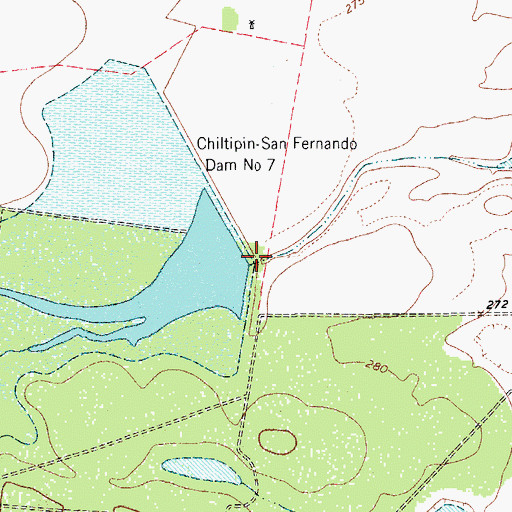 Topographic Map of Chiltipin-San Fernando Dam Number 7, TX